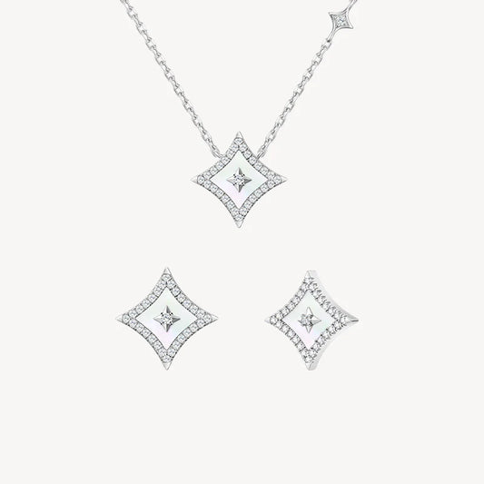 Mother-of-Pearl Necklace & Earrings Gift Set