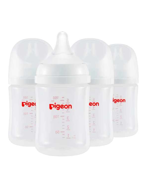 PP Wide Neck Soft Touch Baby Bottle 4 packs, 5.4 Oz（for Newborns)