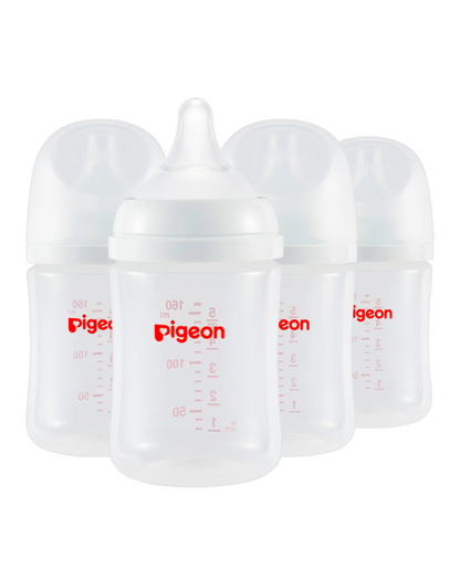 PP Wide Neck Soft Touch Baby Bottle 4 packs, 5.4 Oz（for Newborns)