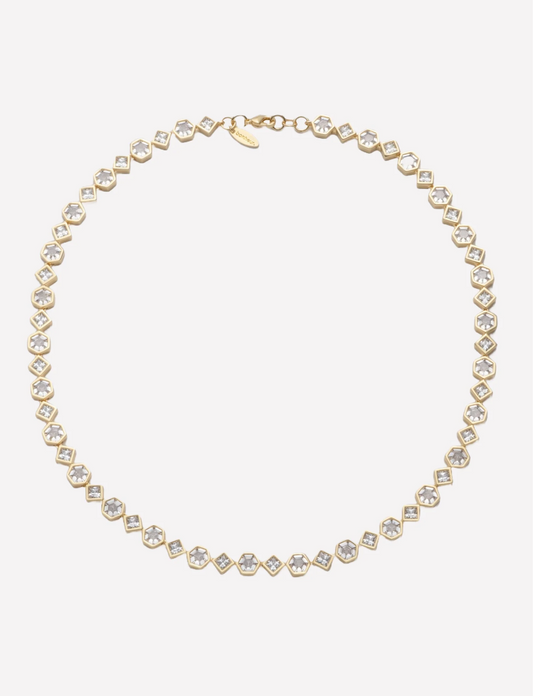 Milou Bezel Set Tennis Necklace