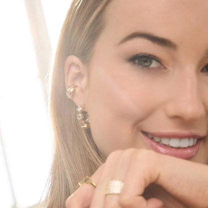 Milou Bezel-Set Earrings