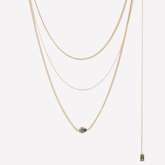 Joélle Bezel-Set Necklace